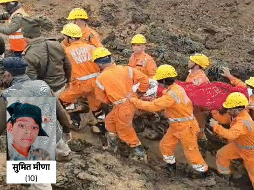 बोरवेल में गिरे सुमित को नहीं बचा सके:गुना में 39 फीट नीचे फंसा था; डॉक्टर बोले- ठंड में अंगों ने काम करना बंद कर दिया था