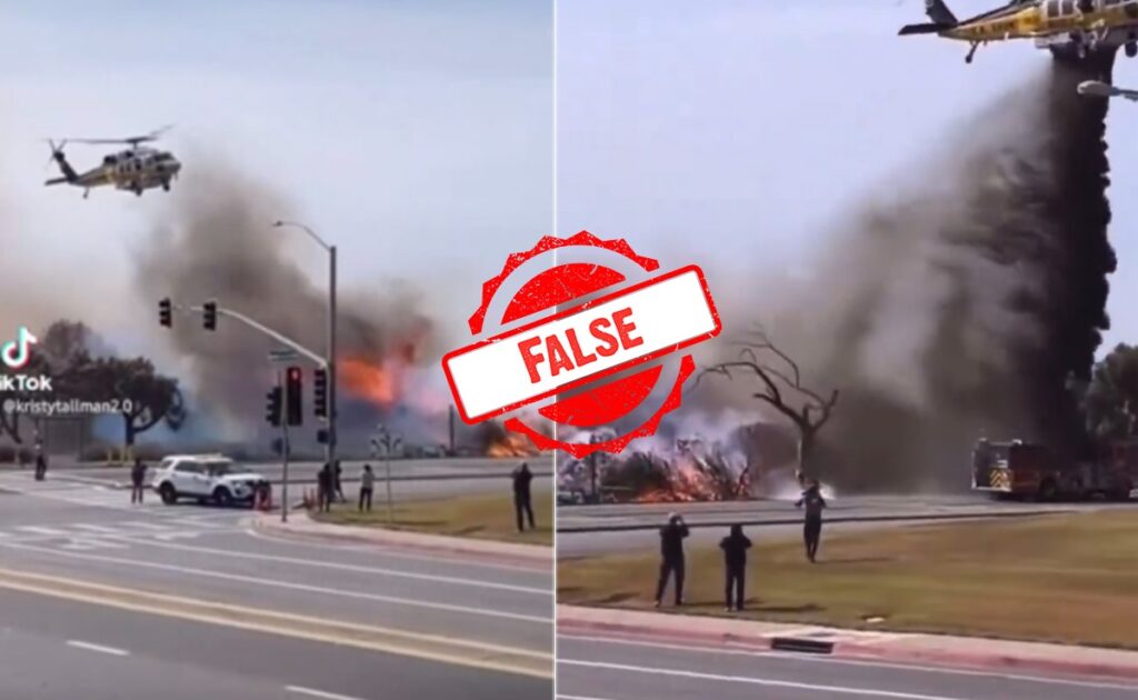 Truth Behind Viral Video Of Helicopter Extinguishing Fire In Jaipur