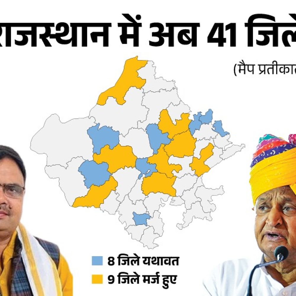 गहलोत के बनाए 9 जिले-3 संभाग भजनलाल ने खत्म किए:21 महीने पहले बने थे; सरकार ने कहा- उपयोगिता नहीं थी, कांग्रेस बोली- फिर बनाएंगे