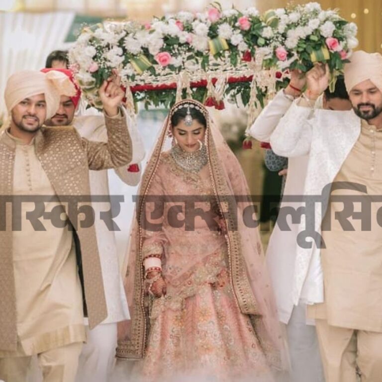 नीरज चोपड़ा की शादी की नई तस्वीर सामने आई:दुल्हन हिमानी जयमाला के लिए एंट्री कर रहीं; दिल्ली-चंडीगढ़ एलांते मॉल से शॉपिंग की