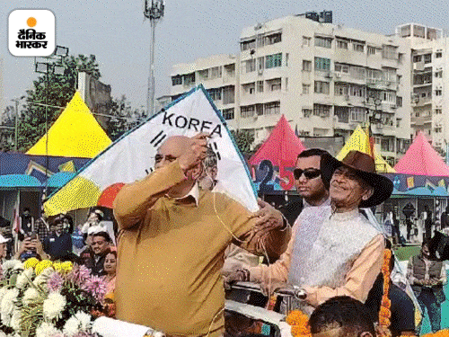 अहमदाबाद में अंतरराष्ट्रीय पतंग महोत्सव का उद्घाटन:महोत्सव में भाग लेने के लिए देश के 11 राज्यों से 52 और 47 देशों से 143 पतंगबाज पहुंचे