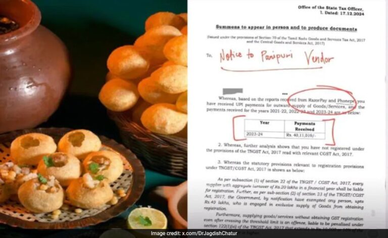 Panipuri Vendor Gets GST Notice After Earning Rs 40 Lakh, Internet Divided