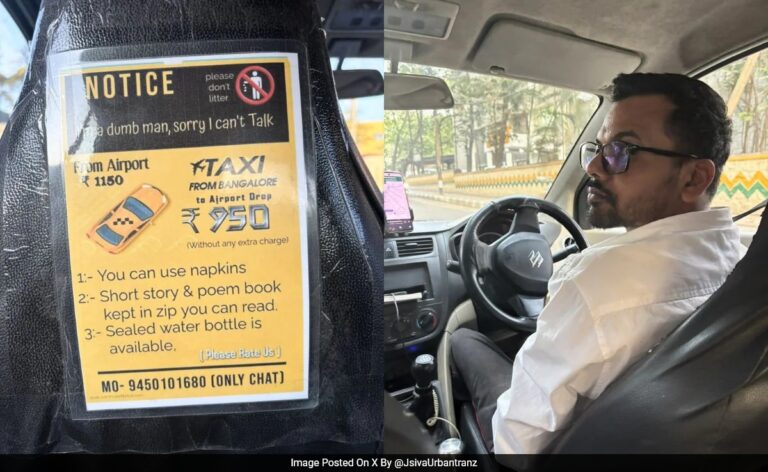 Speech-Impaired Bengaluru Driver Offers Discounts On Rides. Internet Reacts