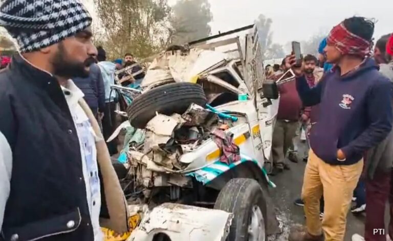 9 Dead In Truck-Van Collision In Punjab