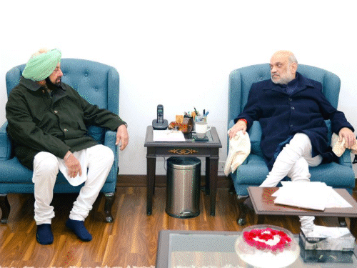 अमित शाह से मिले कैप्टन अमरिंदर सिंह:किसान आंदोलन समेत 3 मुद्दों पर बातचीत हुई, 25 अक्टूबर को खन्ना मंडी पहुंचे थे