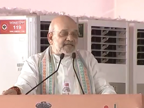 अमित शाह बोले-दिल्ली में NDA की सरकार बनेगी:आंध्र प्रदेश में कहा- प्राकृतिक आपदा में NDRF और मैन मेड आपदा में NDA काम आती है