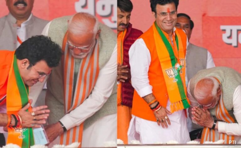 Watch: PM Modi Stops BJP Leader From Bowing, Touches His Feet 3 Times