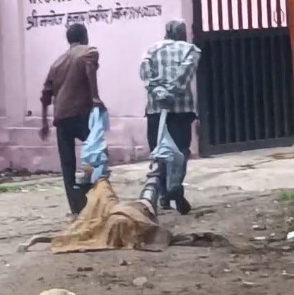 Body Dragged By Its Legs Outside Autopsy Centre In UP, Cops Begin Probe