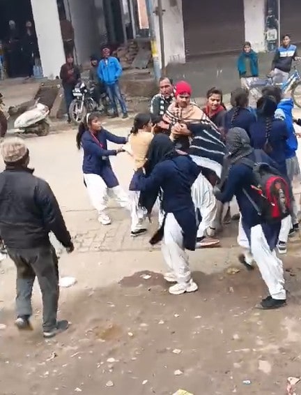 Girls Throw Punches And Kicks, Drag Each Other By The Hair "Over Boy" In UP