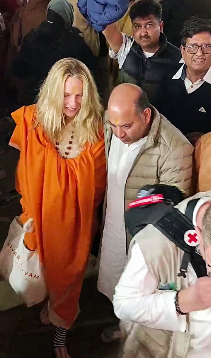 Steve Jobs' Wife Arrives In Prayagraj To Attend Maha Kumbh Mela