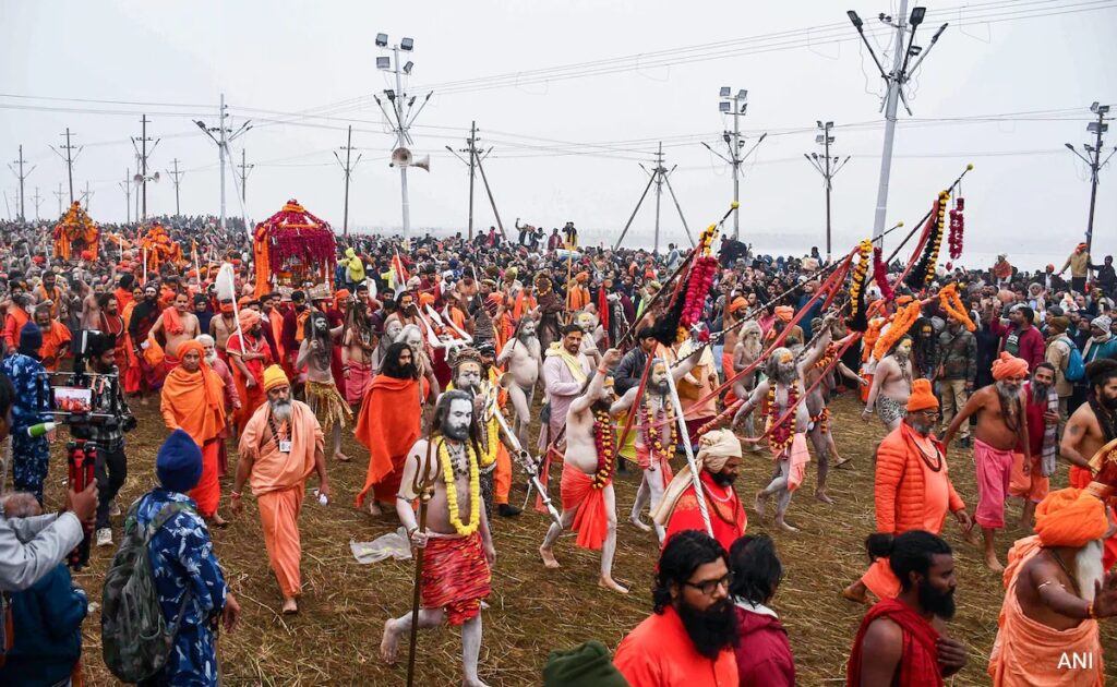 Pink Bus With Mammography Facility To Detect Breast Cancer At Maha Kumbh