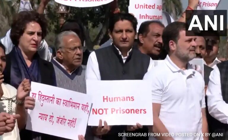 "Inhuman": Opposition's Shackles-And-Chain Protest Of US' Deportation Flights