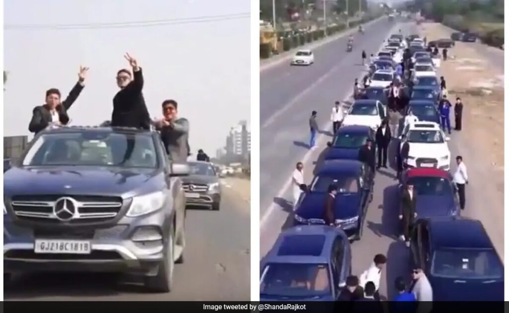 Watch: Teen Students In Surat Perform Stunts In Luxury Cars To Mark Farewell