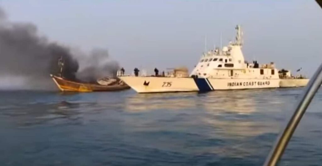 Narrow Escape For 20 Fishermen As Boat Catches Fire Near Mumbai
