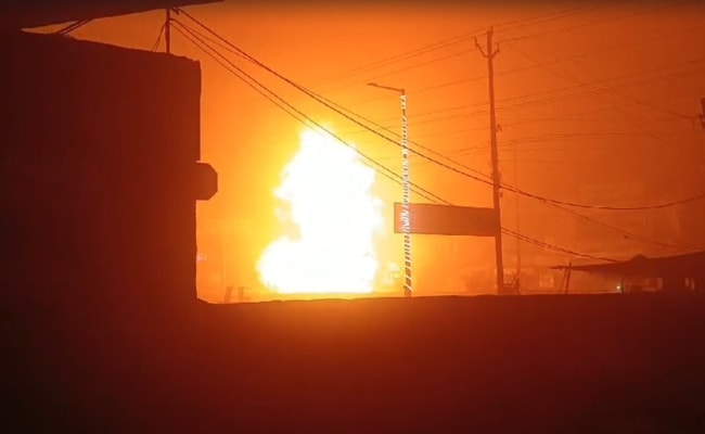 Truck Carrying Gas Cylinders Catches Fire In Ghaziabad, Triggers Blasts