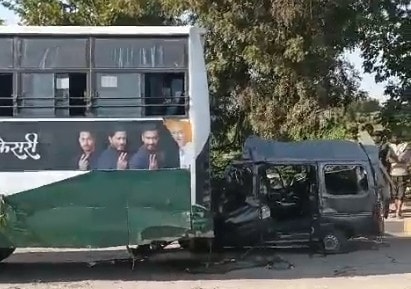 8 Dead As Bus Collides With Van After Tyre Burst On Rajasthan Highway