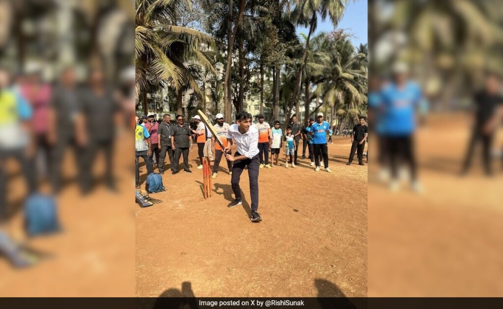 Britain's Ex PM Rishi Sunak Visits Mumbai, Plays Tennis Ball Cricket