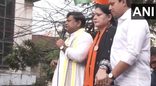 BJP Workers Protest Against TMC's Bill Allowing Women To Work In Bars