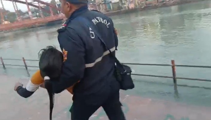 Video: Dramatic Rescue Of Woman Who Jumped Into Canal In Uttarakhand