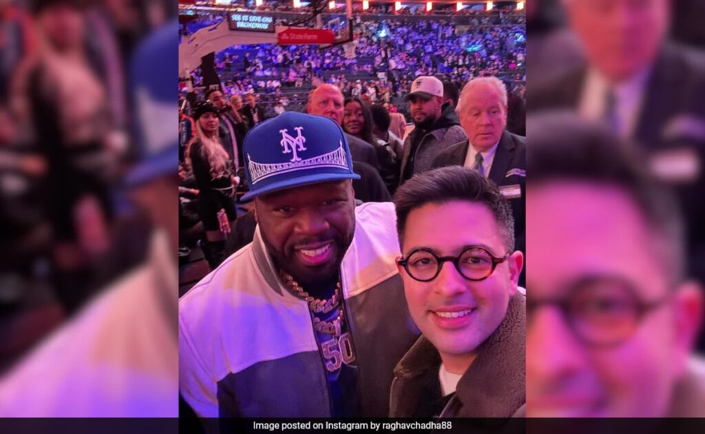 'Was Looking For A Dollar But...': Raghav Chadha Bumps Into Rapper 50 Cent