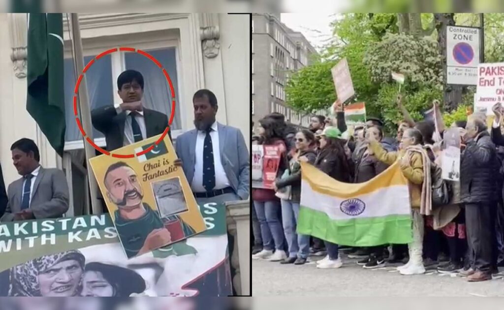 Video: Pak Official's 'Throat-Slit' Gesture At Pahalgam Attack Protestors In UK