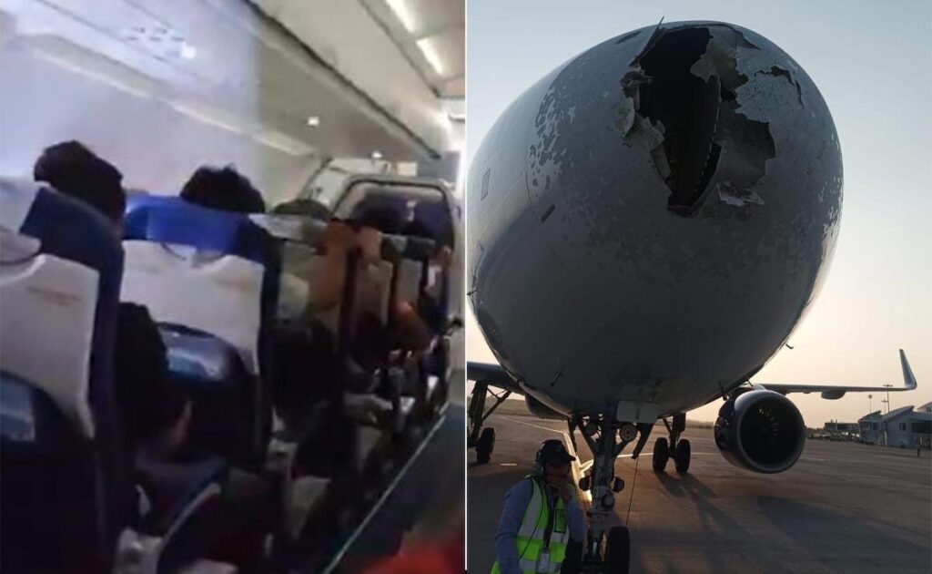 Video: Passengers Scream As IndiGo Flight Hit By Turbulence, Aircraft Damaged