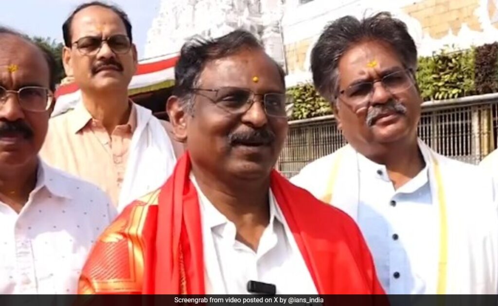 ISRO Chief Offers Prayers At Tirumala Shrine Ahead Of Satellite Launch Mission