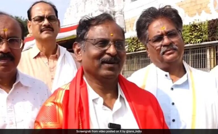 ISRO Chief Offers Prayers At Tirumala Shrine Ahead Of Satellite Launch Mission