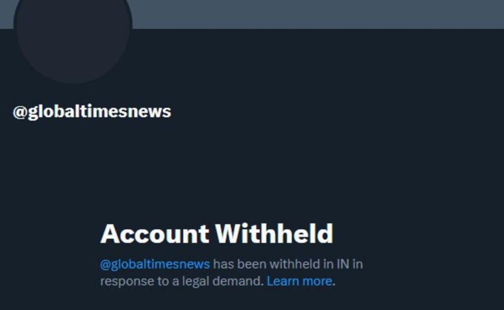 India Blocks Chinese State Media Global Times' X Account Over Disinformation