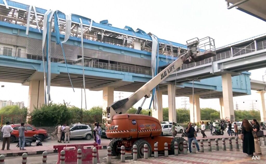 Roof Collapses At Delhi's New Ashok Nagar Station Amid Heavy Rain, Services Halted