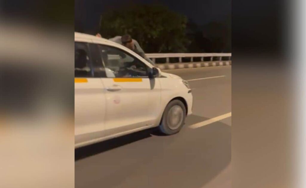 Video: Man Clings Onto Bonnet As Cab Driver Races Down Mumbai Road