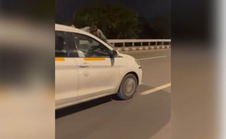 Video: Man Clings Onto Bonnet As Cab Driver Races Down Mumbai Road