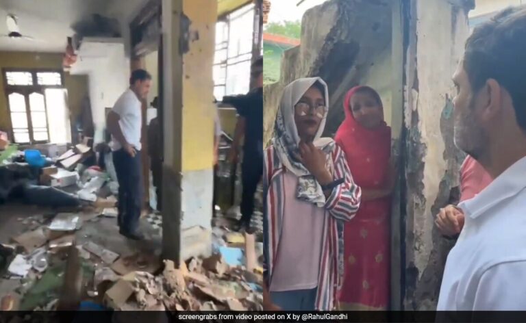 Rahul Gandhi Visits J&K's Poonch, Meets Families Affected By Pakistani Shelling