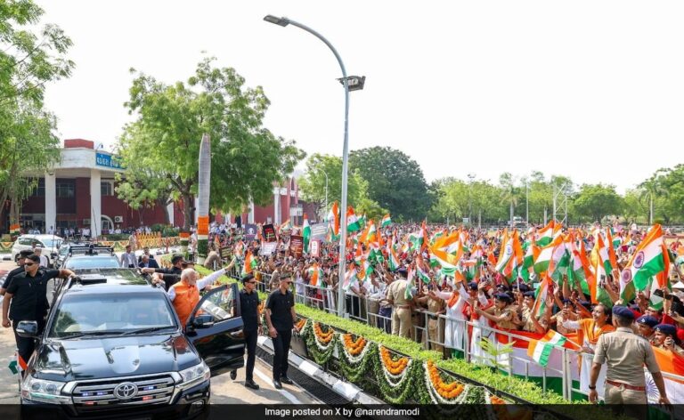 PM Modi's 2-Day Gujarat Visit Begins With Vadodara Roadshow