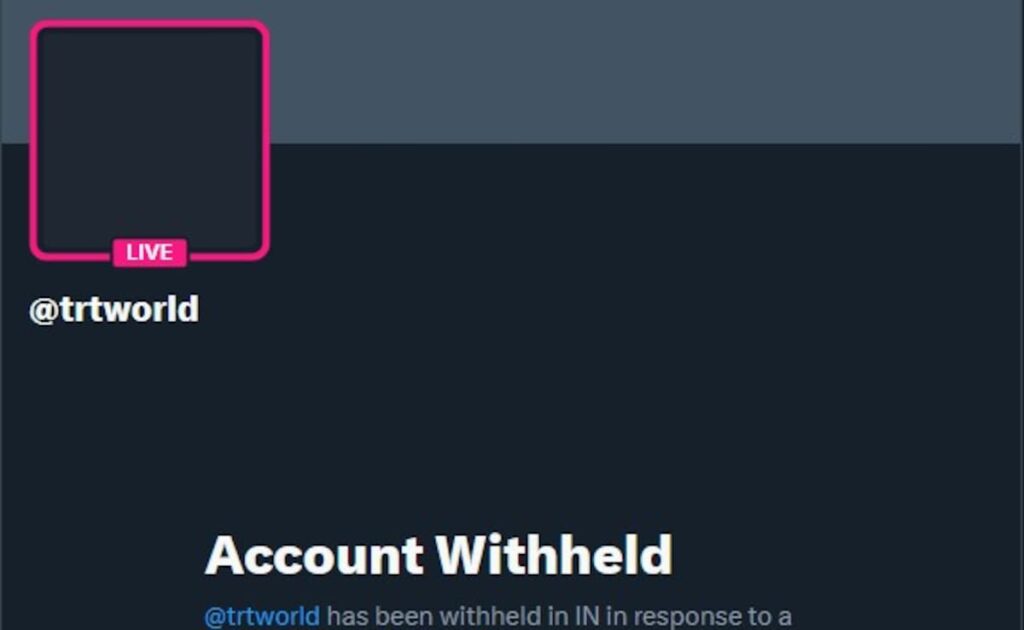 India Blocks X Account Of Turkish State Media Outlet TRT World