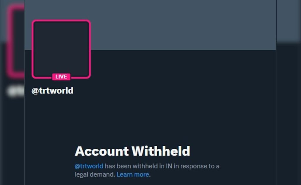 X Accounts Of TRT World, Global Times Restored In India After Brief Suspension