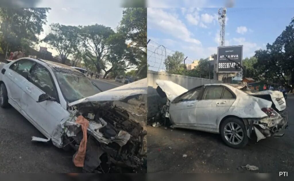 1 Killed, 3 Injured As Mercedes Rams Motorcycle, Falls Off Bridge In Pune