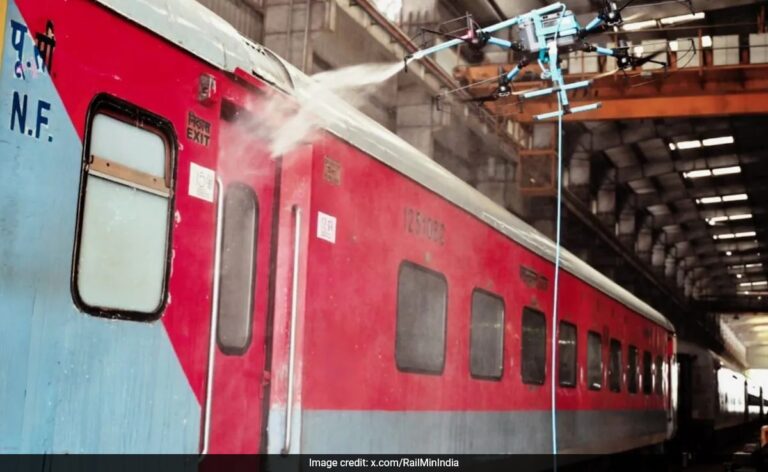 Video: How Indian Railways Uses Drones To Clean Train Coaches, Stations