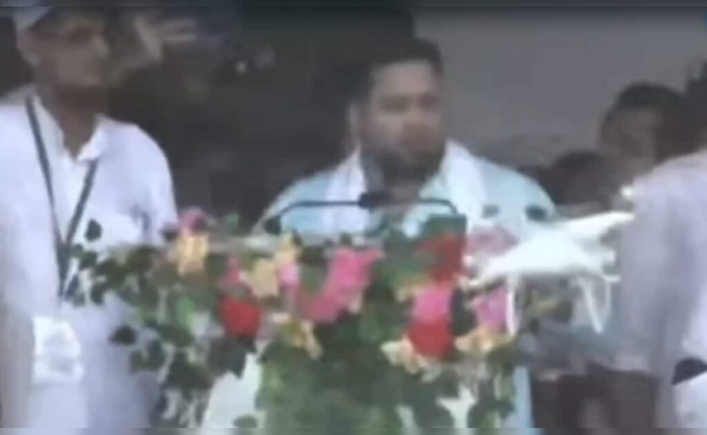 Tejashwi Yadav Ducks As Drone, Employed To Cover Rally, Strays, Hits Podium