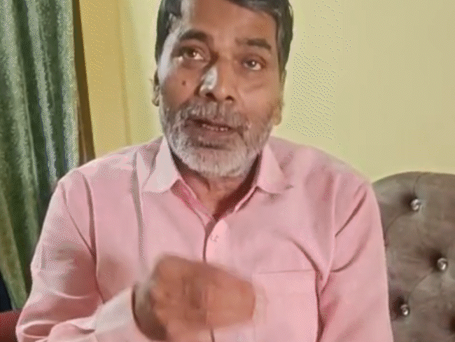 इंदौर में पिता ने लटकाई सोनम की उल्टी तस्वीर:पहली बार कैमरे पर बोले- डेढ़ महीने तक निकलने का मुहूर्त नहीं था, फिर भी शिलांग गए
