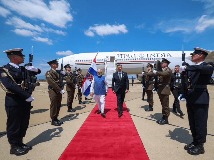 PM मोदी क्रोएशिया पहुंचे, कहा- आतंकवाद मानवता का दुश्मन:भारतीय समुदाय से मिले; किसी इंडियन प्रधानमंत्री का पहला दौरा