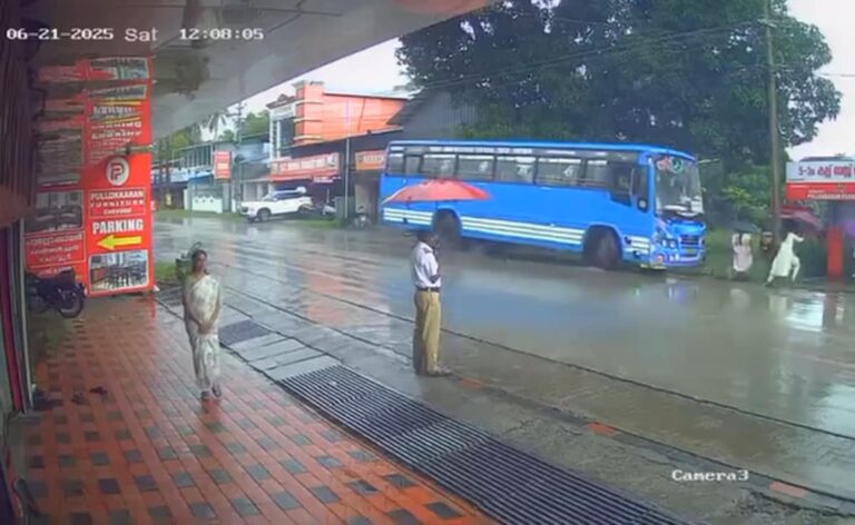 On Camera, Bus Rams Women Waiting At Bus Stop In Kerala