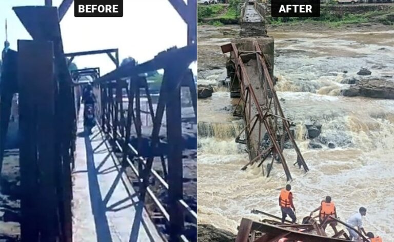 Before And After Pics Of Pune Bridge Collapse That Killed 4, Injured Dozens