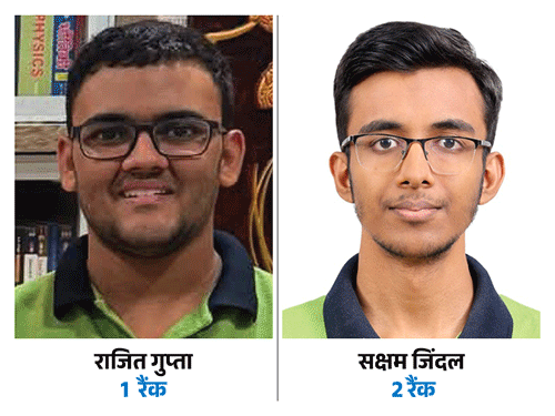 JEE एडवांस्ड में कोटा के राजित गुप्ता की पहली रैंक:सक्षम जिंदल की दूसरी रैंक, जयपुर के IAS दंपती के बेटे ने भी एग्जाम क्रैक किया
