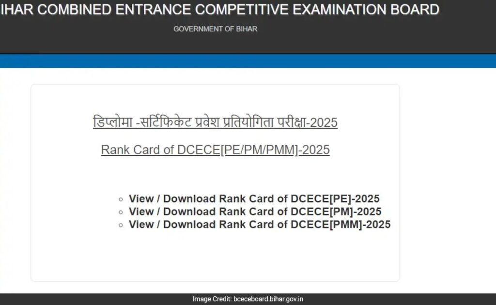Bihar DCECE Polytechnic 2025 Result Declared, Direct Link Here