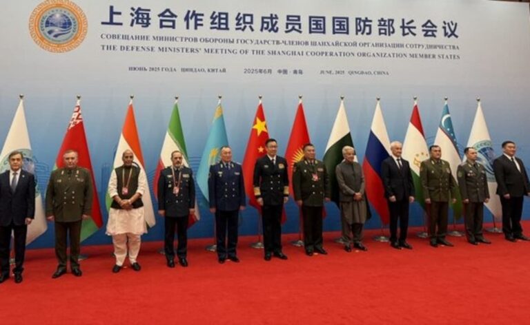 Rajnath Singh Arrives For SCO Defence Ministers' Meet In Qingdao