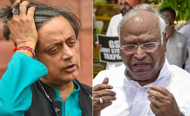 "Country First For Us, For Some It Is Modi First": M Kharge On Shashi Tharoor