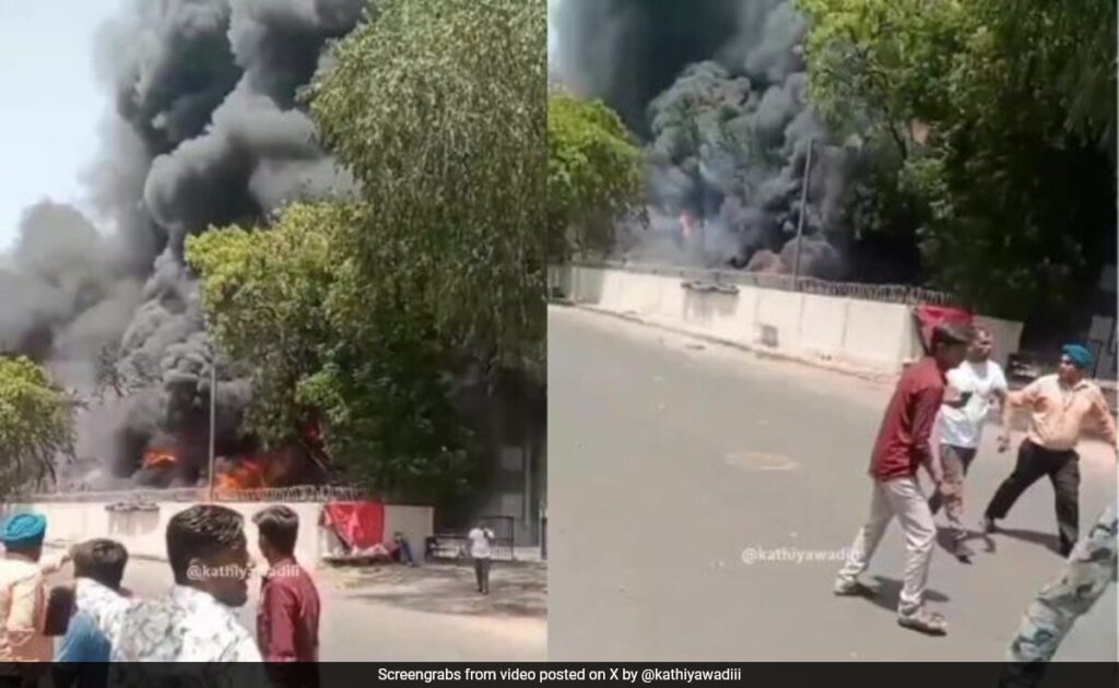 Video: Survivor Walks Out Of Air India Crash Site, Plane Burns Behind Him