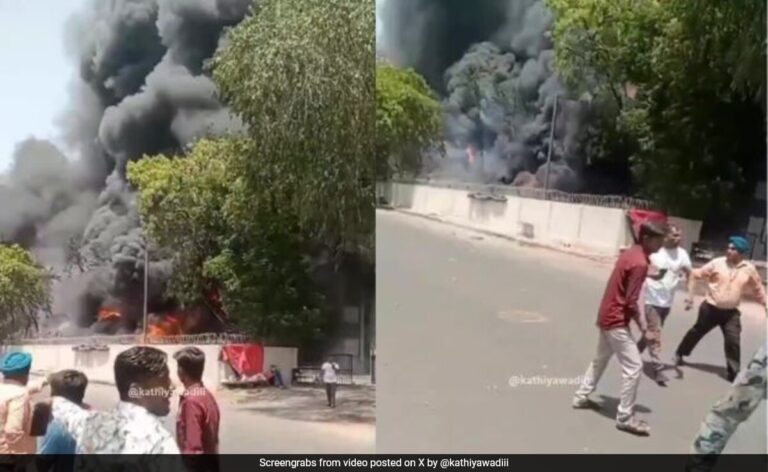 Video: Survivor Walks Out Of Air India Crash Site, Plane Burns Behind Him