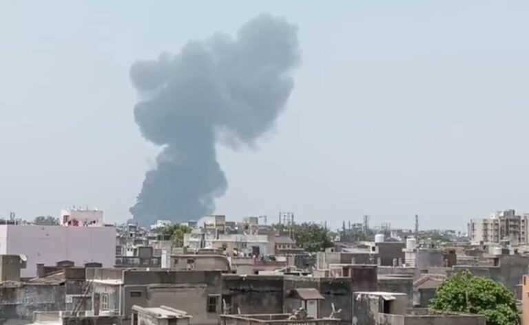 Video: Thick Smoke At Plane Crash Site Near Ahmedabad Airport